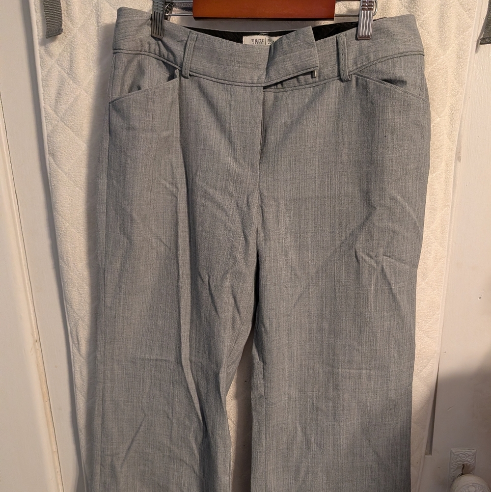 White House Black Market Light Gray Blouse